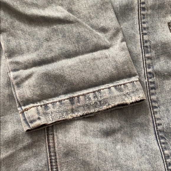 One Teaspoon Button Down Distressed Chambray  Top - Picture 15 of 16